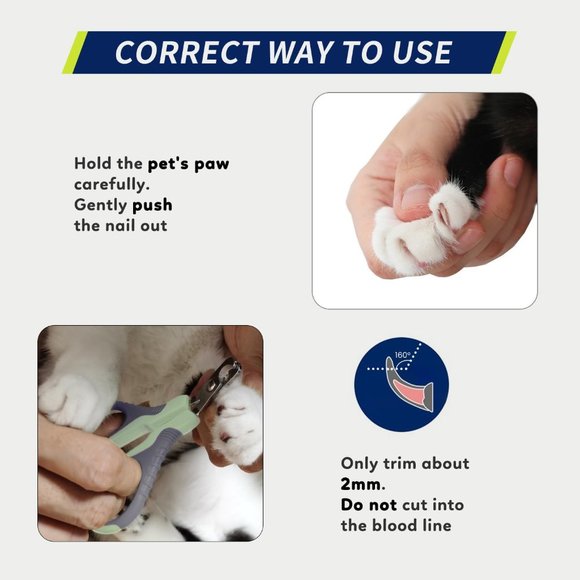 WePet Pet Nail Clippers, Professional Claw Trimmer, Bended Scissor Special for C - Picture 2 of 5